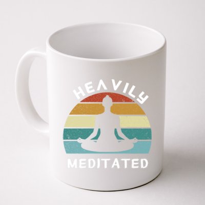 Funny Heavily Meditated Yoga Meditation Gift Meaningful Gift Coffee Mug