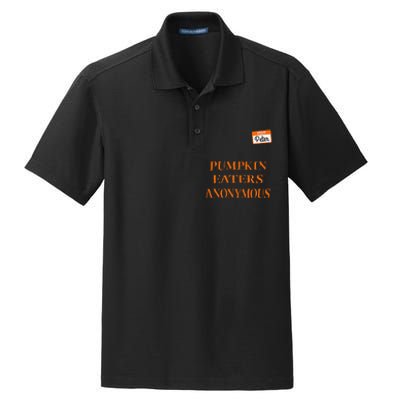 Funny Hello My Name Is Peter Pumpkin Eaters Anonymous Dry Zone Grid Polo