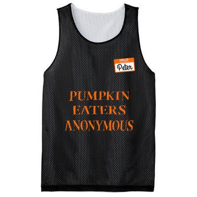 Funny Hello My Name Is Peter Pumpkin Eaters Anonymous Mesh Reversible Basketball Jersey Tank