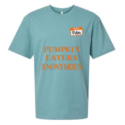 Funny Hello My Name Is Peter Pumpkin Eaters Anonymous Sueded Cloud Jersey T-Shirt