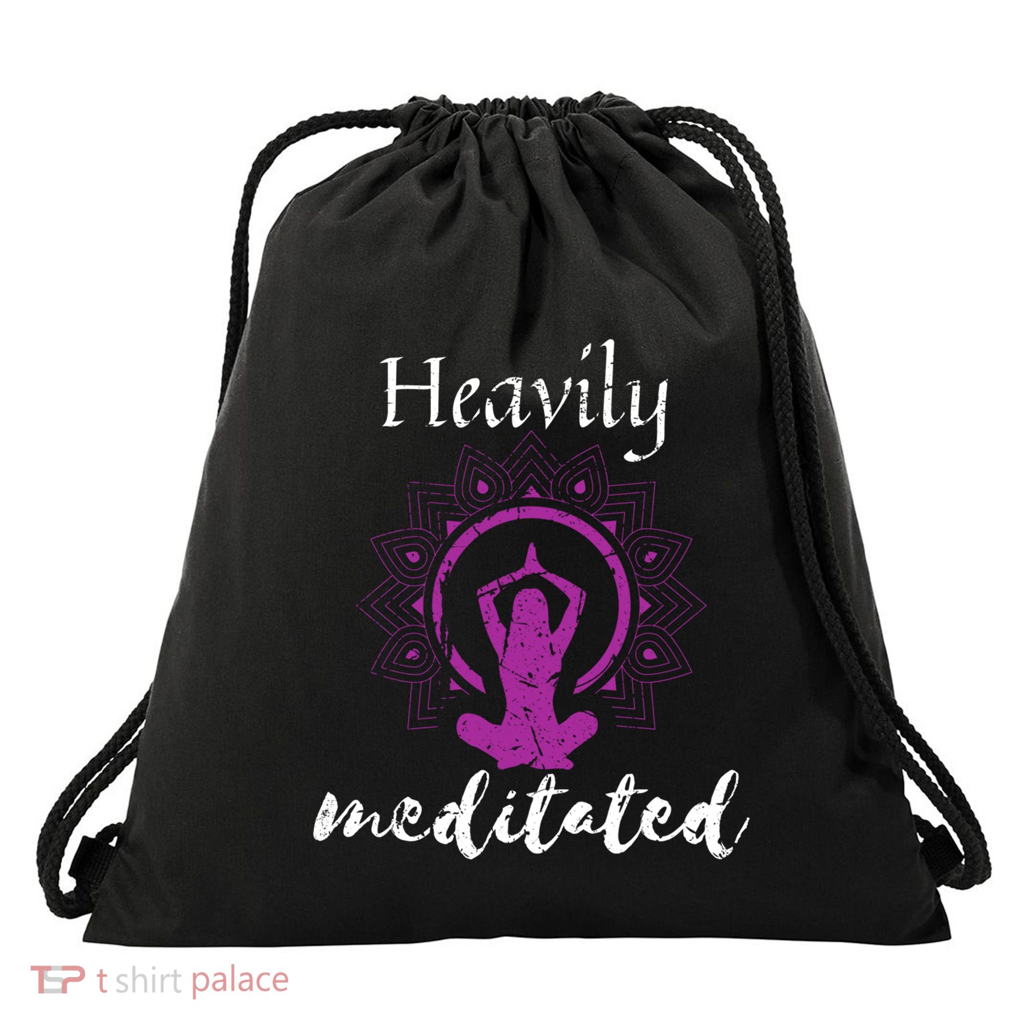 Funny Heavily Meditation Spiritual Yoga Meditated Dala Funny Gift Drawstring Bag