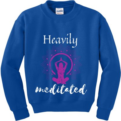 Funny Heavily Meditation Spiritual Yoga Meditated Dala Funny Gift Kids Sweatshirt