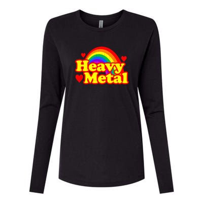 Funny Heavy Metal Rainbow Womens Cotton Relaxed Long Sleeve T-Shirt