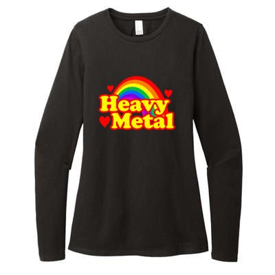 Funny Heavy Metal Rainbow Womens CVC Long Sleeve Shirt