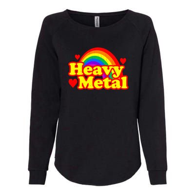 Funny Heavy Metal Rainbow Womens California Wash Sweatshirt