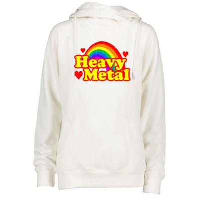 Funny Heavy Metal Rainbow Womens Funnel Neck Pullover Hood