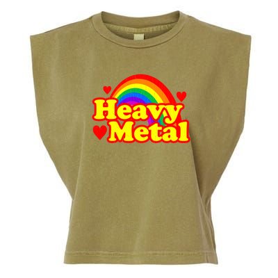 Funny Heavy Metal Rainbow Garment-Dyed Women's Muscle Tee