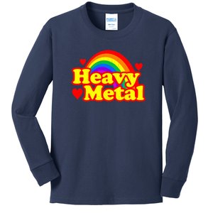 Funny Heavy Metal Rainbow Kids Long Sleeve Shirt