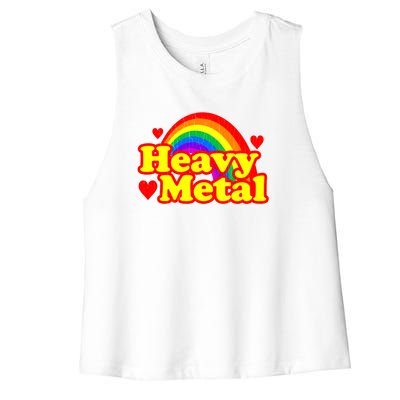 Funny Heavy Metal Rainbow Women's Racerback Cropped Tank