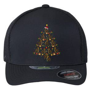 French Horn Music Lover Xmas Gift French Horn Christmas Tree Flexfit Unipanel Trucker Cap