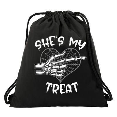 Funny Halloween Matching Couple Costume Drawstring Bag