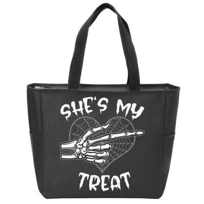 Funny Halloween Matching Couple Costume Zip Tote Bag