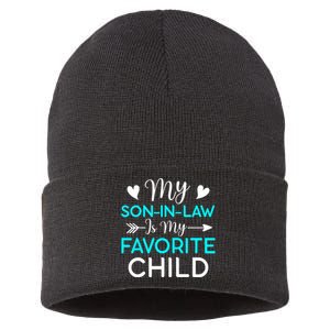 Family Humor My Son In Law Is My Favorite Child Sustainable Knit Beanie