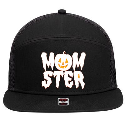 Funny Halloween Momster Monster 7 Panel Mesh Trucker Snapback Hat