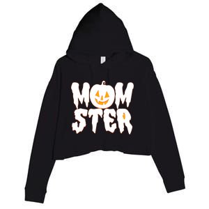 Funny Halloween Momster Monster Crop Fleece Hoodie