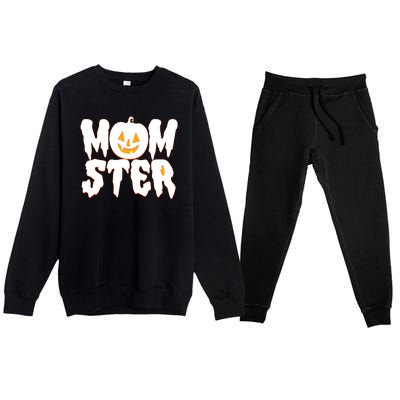 Funny Halloween Momster Monster Premium Crewneck Sweatsuit Set