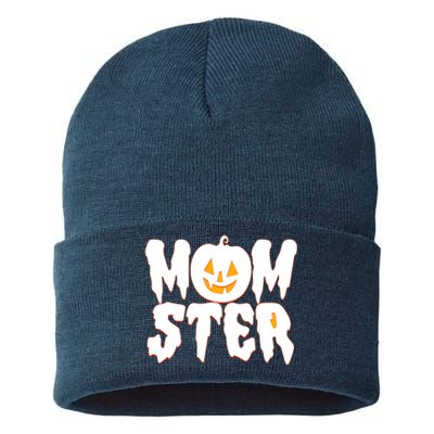 Funny Halloween Momster Monster Sustainable Knit Beanie