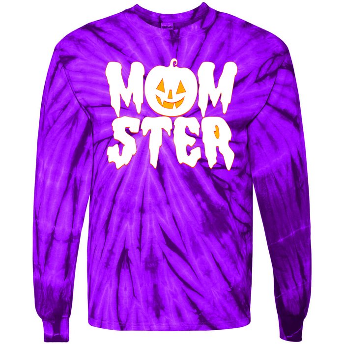 Funny Halloween Momster Monster Tie-Dye Long Sleeve Shirt