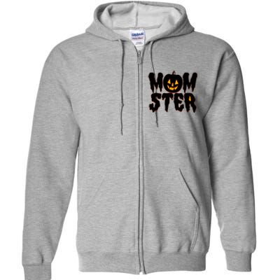 Funny Halloween Momster Monster Full Zip Hoodie