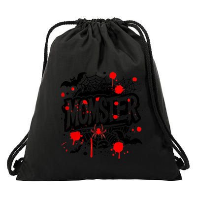 Funny Halloweem Momster Monster Mommy Mom Mother Matching Family Drawstring Bag