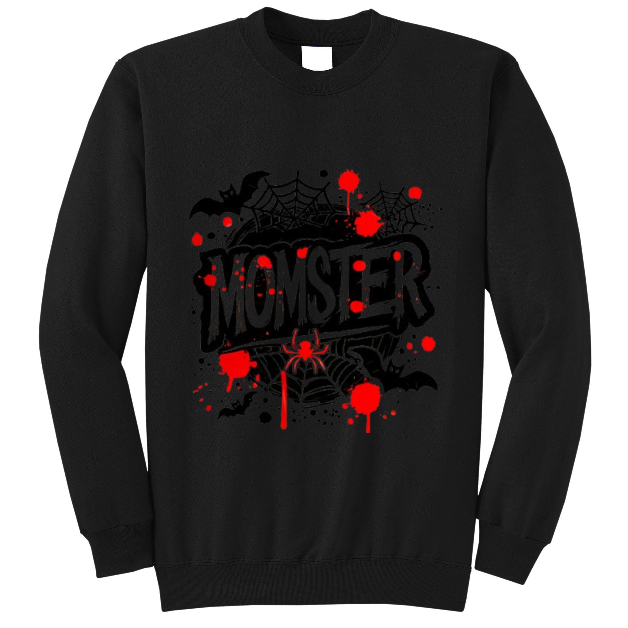 Funny Halloweem Momster Monster Mommy Mom Mother Matching Family Tall Sweatshirt