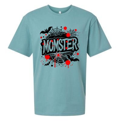 Funny Halloweem Momster Monster Mommy Mom Mother Matching Family Sueded Cloud Jersey T-Shirt