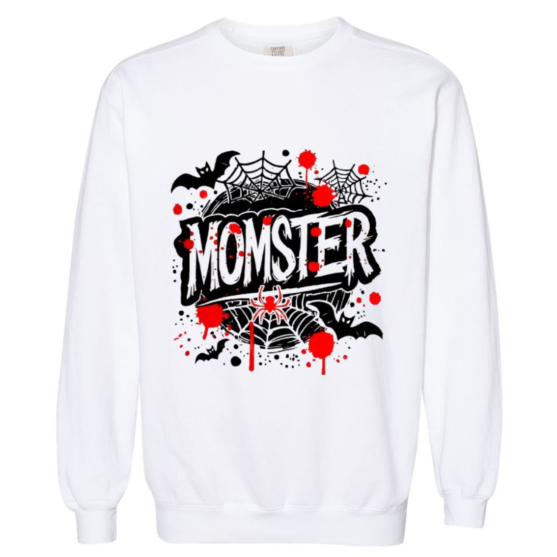 Funny Halloweem Momster Monster Mommy Mom Mother Matching Family Garment-Dyed Sweatshirt
