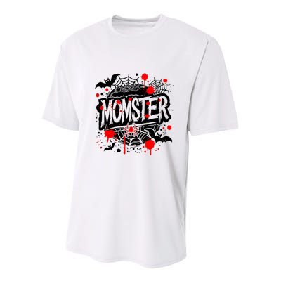 Funny Halloweem Momster Monster Mommy Mom Mother Matching Family Youth Performance Sprint T-Shirt