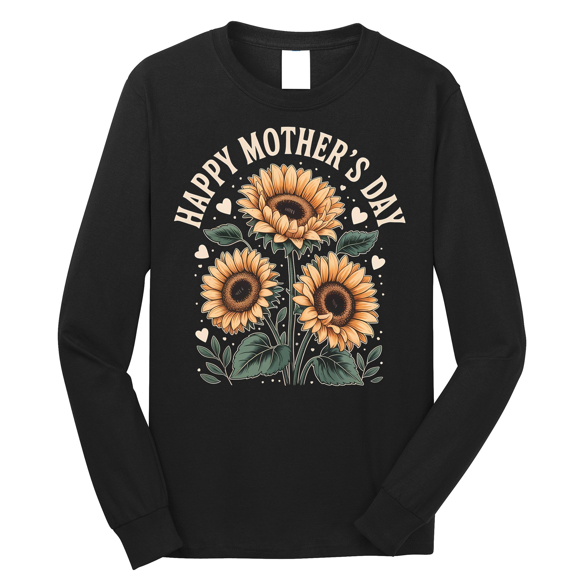 Funny Happy Mothers Day Cute Floral For Women Mom Grandma Long Sleeve Shirt