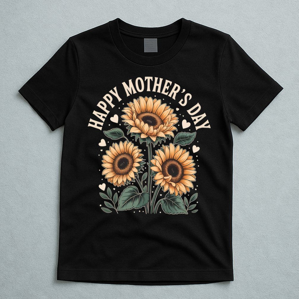Funny Happy Mothers Day Cute Floral For Women Mom Grandma T-Shirt
