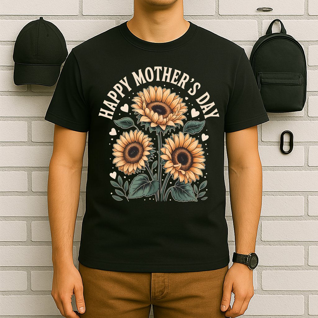 Funny Happy Mothers Day Cute Floral For Women Mom Grandma T-Shirt