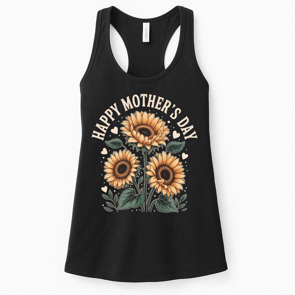 Funny Happy Mothers Day Cute Floral For Women Mom Grandma Womens Tank Top