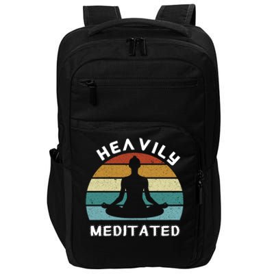 Funny Heavily Meditated Spiritual Yoga Meditation Gift Meaningful Gift Impact Tech Backpack