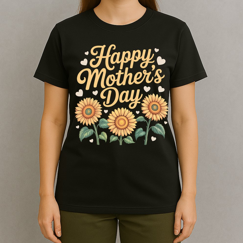 Funny Happy Mothers Day Cute Floral For Women Mom Grandma T-Shirt