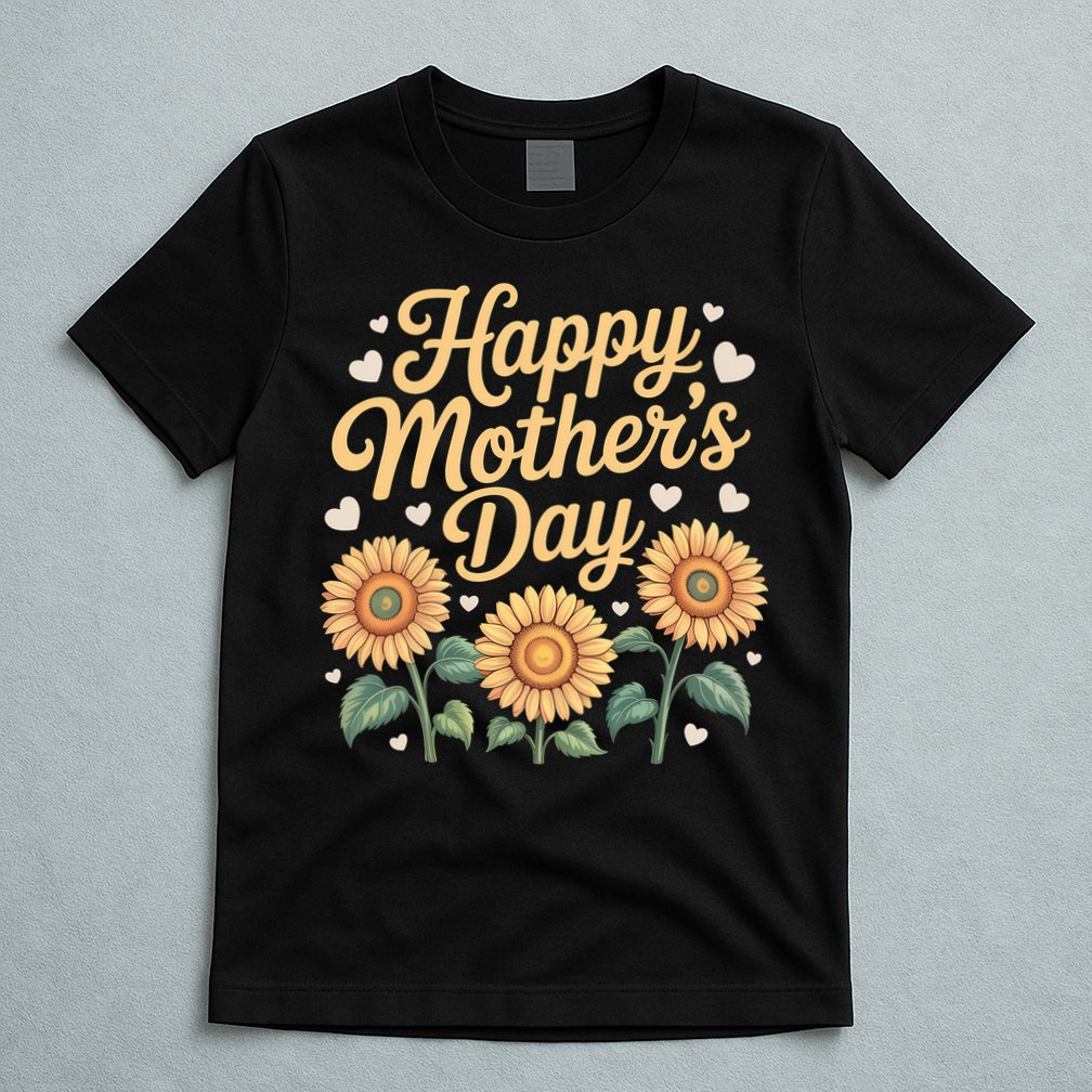 Funny Happy Mothers Day Cute Floral For Women Mom Grandma T-Shirt