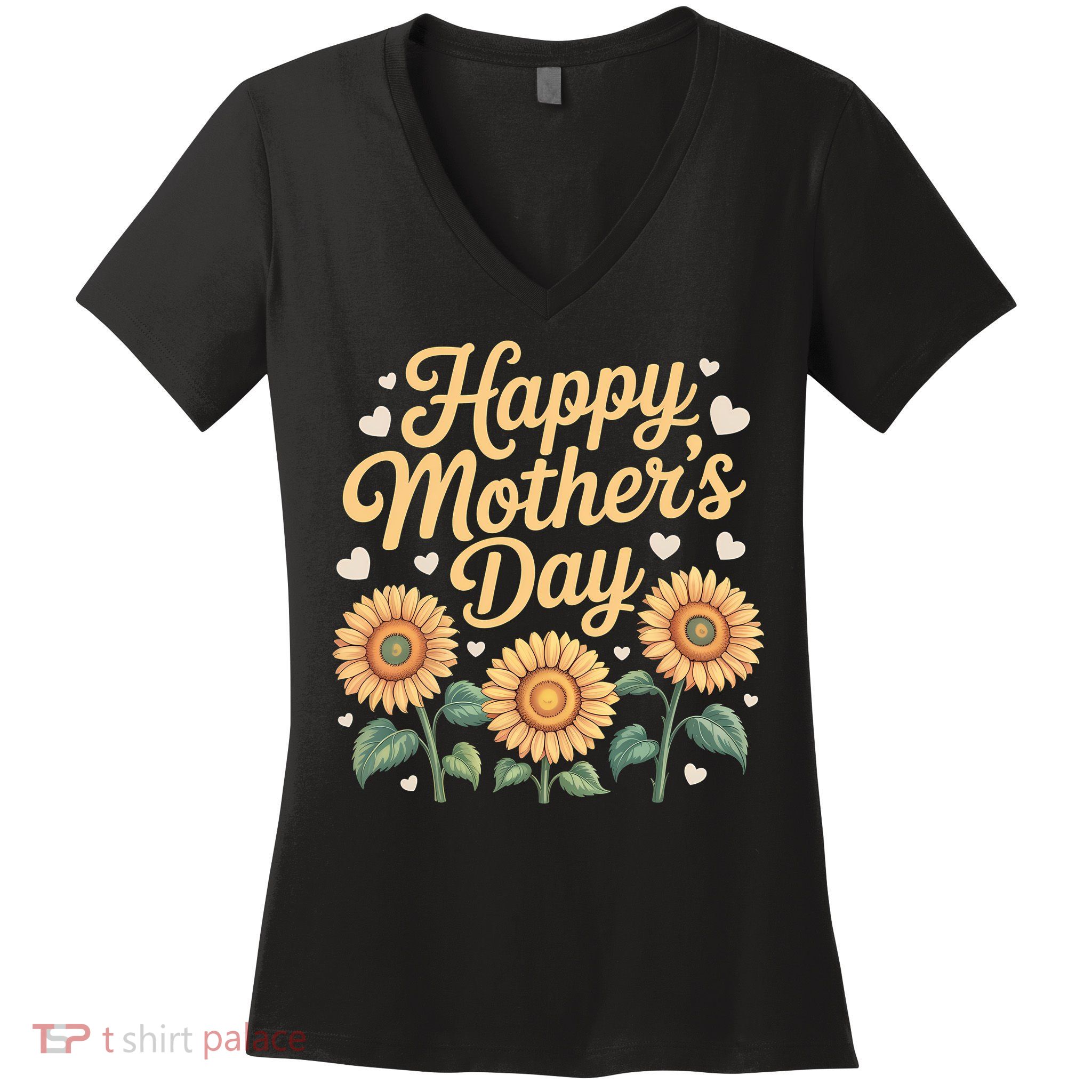 Funny Happy Mothers Day Cute Floral For Women Mom Grandma Women's V-Neck T-Shirt