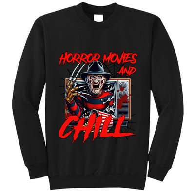 Freddy Horror Movies And Chill Scary Halloween Tall Sweatshirt