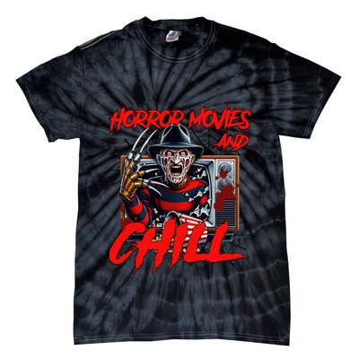 Freddy Horror Movies And Chill Scary Halloween Tie-Dye T-Shirt
