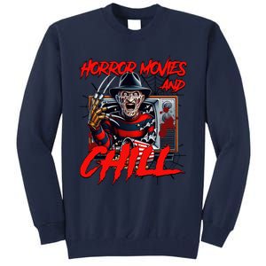 Freddy Horror Movies And Chill Scary Halloween Tall Sweatshirt