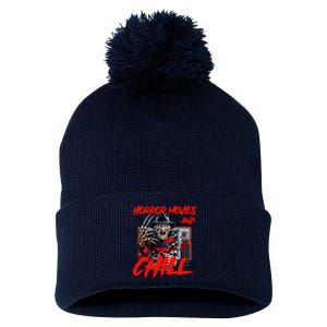 Freddy Horror Movies And Chill Scary Halloween Pom Pom 12in Knit Beanie