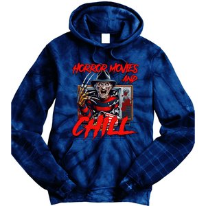 Freddy Horror Movies And Chill Scary Halloween Tie Dye Hoodie