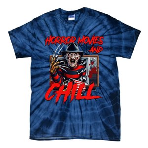 Freddy Horror Movies And Chill Scary Halloween Tie-Dye T-Shirt