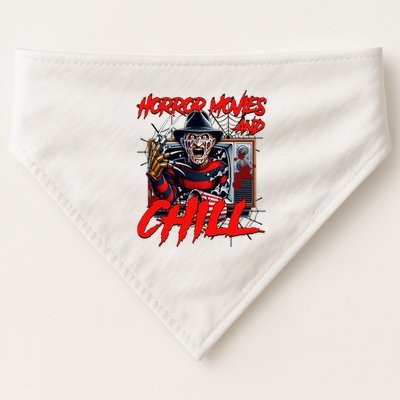 Freddy Horror Movies And Chill Scary Halloween USA-Made Doggie Bandana