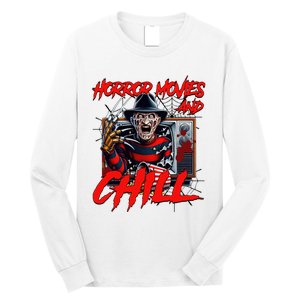 Freddy Horror Movies And Chill Scary Halloween Long Sleeve Shirt