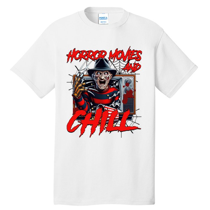 Freddy Horror Movies And Chill Scary Halloween Tall T-Shirt