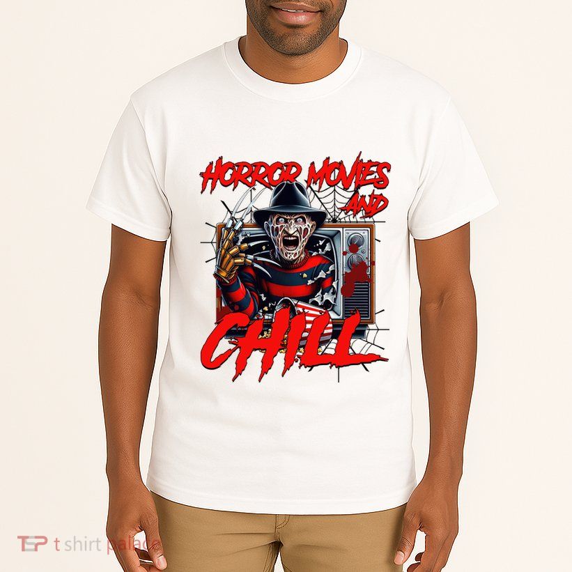 Freddy Horror Movies And Chill Scary Halloween Tall T-Shirt