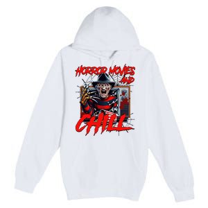 Freddy Horror Movies And Chill Scary Halloween Premium Pullover Hoodie