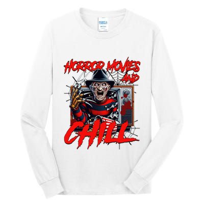 Freddy Horror Movies And Chill Scary Halloween Tall Long Sleeve T-Shirt