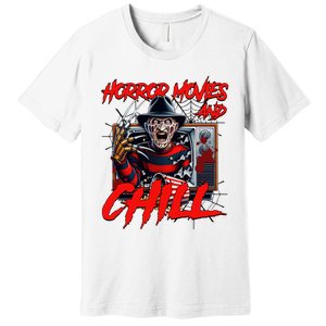 Freddy Horror Movies And Chill Scary Halloween Premium T-Shirt