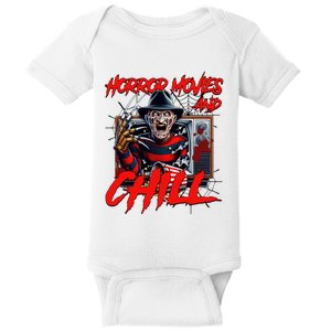 Freddy Horror Movies And Chill Scary Halloween Baby Bodysuit